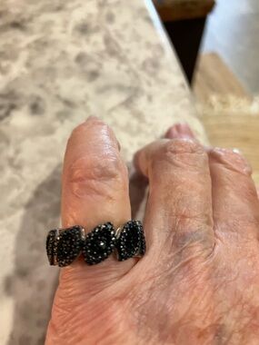 Black diamond marquis shaped Ring 5